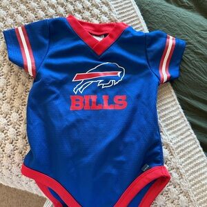 Blue and Red Buffalo Bills Baby Onesie